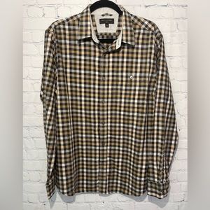 Banana Republic slim fit size large black/tan/green